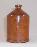2000 Greg Shooner Redware Manganese Glazed Presentation Cylindrical Bottle Flask
