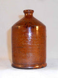 2000 Greg Shooner Redware Manganese Glazed Presentation Cylindrical Bottle Flask