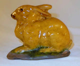 Beautiful Shooner Contemporary Redware Small Glazed Bunny or Rabbit