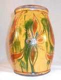 Great 1999 Greg Shooner Lead Glazed Redware Large Jar Sgraffito Tulip Decoration
