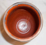 Great 1999 Greg Shooner Lead Glazed Redware Large Jar Sgraffito Tulip Decoration
