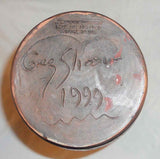 Great 1999 Greg Shooner Lead Glazed Redware Large Jar Sgraffito Tulip Decoration