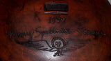 1994 Greg & Mary Spellmire Shooner Redware Glazed 10.5" Plate Yellow Slip Décor