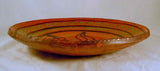 1997 Redware 10 3/4" Plate Glazed Slip Decorated w/ Tulip Bulbs by Greg Shooner