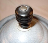 Antique Agateware Graniteware Lidded Coffee Pot or Water Pitcher w/ Wood Finial