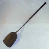 Antique Forged Wrought Iron Long Handled Copper Rivetted Spatula W/ Hanging Loop