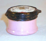 Antique Battersea England Enameled Moto Oval Box "Remember Me When This You See"