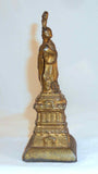 Antique A.C. Williams Cast Iron Gold Colored Statue of Liberty Still Penny Bank