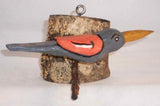 2013 Dan & Donna Strawser Wall Hanging Painted Carved Wood Perched Gray Bird