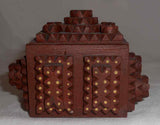 2001 Tim Strawser Tramp Art Style Wood Painted Primitive Folk Art Box Slide Lid
