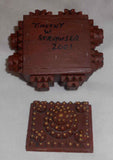 2001 Tim Strawser Tramp Art Style Wood Painted Primitive Folk Art Box Slide Lid
