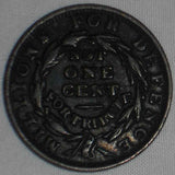 1837 Hard Times Copper Token Shin Plasters Phoenix Rising From Flames HT #57 XF