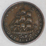 1841 Hard Times Copper Token Millions For Defense Not One Cent For Tribute VF+