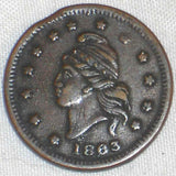 1863 Patriotic Civil War Copper Token French Liberty Head Union For Ever F 6/268