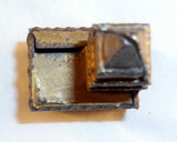 Antique Gold Colored Cast Iron Still Penny Bank Woolworth Building By Kenton US