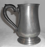 Antique 19th Century English Pewter Pint Tankard or Mug Charles Bentley London