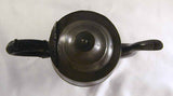 Antique American Made Pewter Teapot Painted Metal Handle Goose Neck Spout