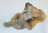 Antique Hubley Cast Iron Dog Still Penny Bank Wirehair Terrier in Red collar