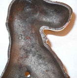 Antique Hubley Cast Iron Dog Still Penny Bank Wirehair Terrier in Red collar