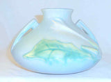 "Rare" 1930s Roseville Art Pottery Blue Thorn Apple Vase w/ Two Hndles 808-4
