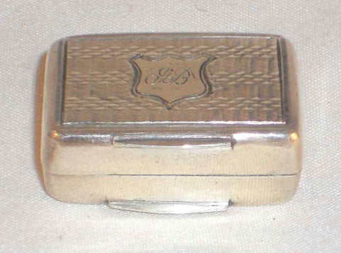 1842 Francis Clark Sterling Silver Vinaigrette Birmingham England Floral Grill