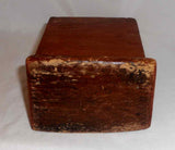 Antique Primitive Wood Hanging Wall Box Dovetailed Construction Original Finish