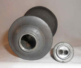 Antique Tall Pewter Whale Oil Lamp Tulip-shaped Reservoir Screw Top Two Burners