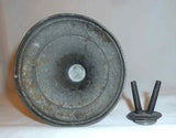 Antique Tall Pewter Whale Oil Lamp Tulip-shaped Reservoir Screw Top Two Burners
