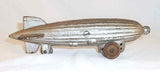 Rare Antique Cast Iron Still Penny Bank Graf Zeppelin Pull Toy on Wheels