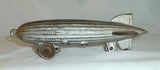 Rare Antique Cast Iron Still Penny Bank Graf Zeppelin Pull Toy on Wheels