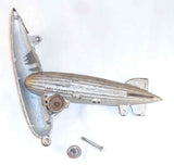 Rare Antique Cast Iron Still Penny Bank Graf Zeppelin Pull Toy on Wheels