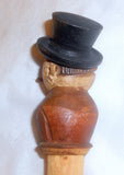 3 Figural Bottle Stoppers Corks Two Men Wearing Hats & Third Man with Mustache