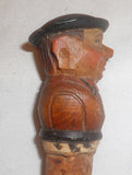 3 Figural Bottle Stoppers Corks Two Men Wearing Hats & Third Man with Mustache