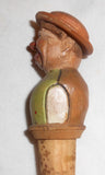 3 Figural Bottle Stoppers or Corks 2 Men Wearing Hats Woman Wearing Head Scarf