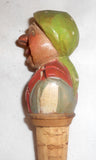 3 Figural Bottle Stoppers or Corks 2 Men Wearing Hats Woman Wearing Head Scarf
