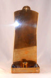 Antique Dutch Brass Wall Sconce Tall Backing Rivetted Construction Deep Base