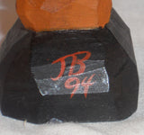 1994 Hand Carved & Painted Wood Falk Art Santa Figurine By Jonathan Bastian