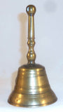 Antique Cast Brass Bell Marked "10" and Having a Long Brass Handle