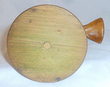 Contemporary PA Folk Art Carved Wood Long Tailed Red Head Bird High Wood Base