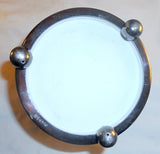 Old Wedgwood Jasperware Blue Colored Covered Biscuit Barrel Silverplate Trim+Lid
