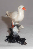 Vintage Cast Iron Figural Painted Bottle Opener Seagull Standing on Perch