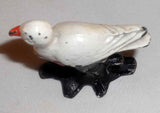 Vintage Cast Iron Figural Painted Bottle Opener Seagull Standing on Perch