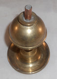 Antique Small Weighted Brass Fluid Lamp Ball-shaped Reservoir & Round Tray Base