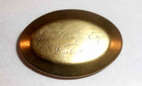 Antique English Brass Snuffbox with Hinged Lid James Brindley Esq. Winchester