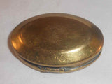 Antique English Brass Snuffbox with Hinged Lid James Brindley Esq. Winchester