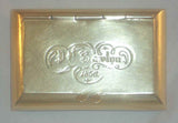 Antique Continental Brass Rectangular Box or Snuffbox with Hinged Lid Dated 1856