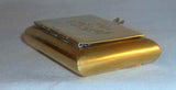 Antique Continental Brass Rectangular Box or Snuffbox with Hinged Lid Dated 1856