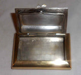 Antique Continental Brass Rectangular Box or Snuffbox with Hinged Lid Dated 1856