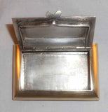 Antique Continental Brass Rectangular Box or Snuffbox with Hinged Lid Dated 1856