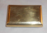 Antique Continental Brass Rectangular Box or Snuffbox with Hinged Lid Dated 1856